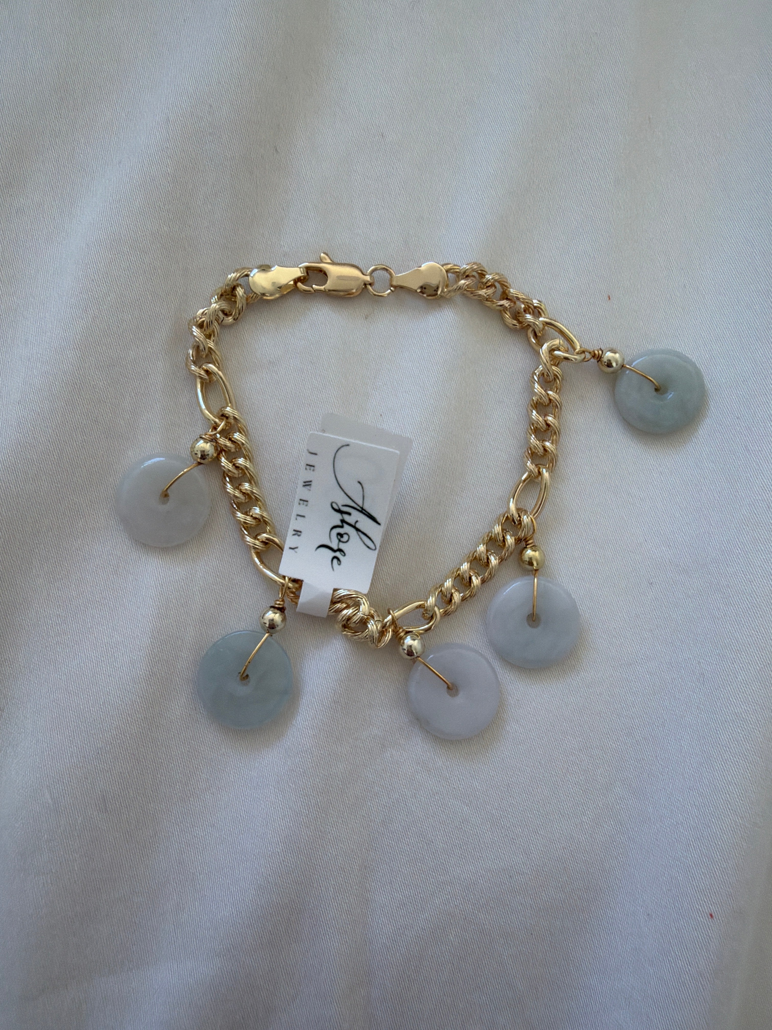 Ashore Jewelry Bracelet - Jade Donut Charm